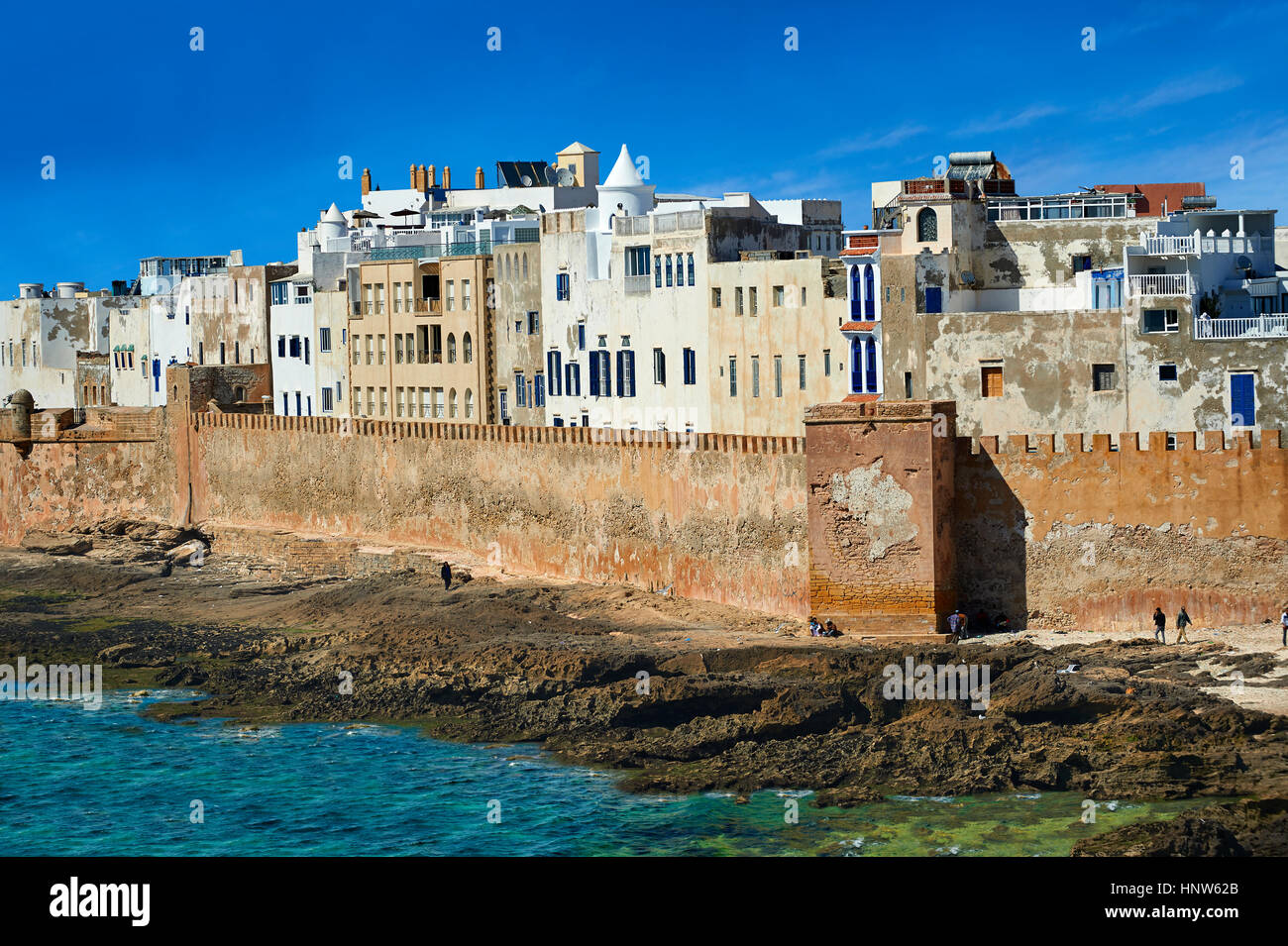 Les fortifications portugaises de Mogador ou Mogadore. Essaouira, Maroc Banque D'Images
