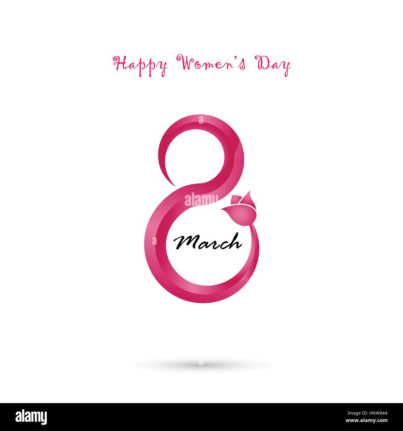 Creative 8 vecteur conception logo mars avec la Journée internationale de la femme journée de la femme.L'icône symbole.design minimaliste pour la journée internationale de la femme concept.V Illustration de Vecteur