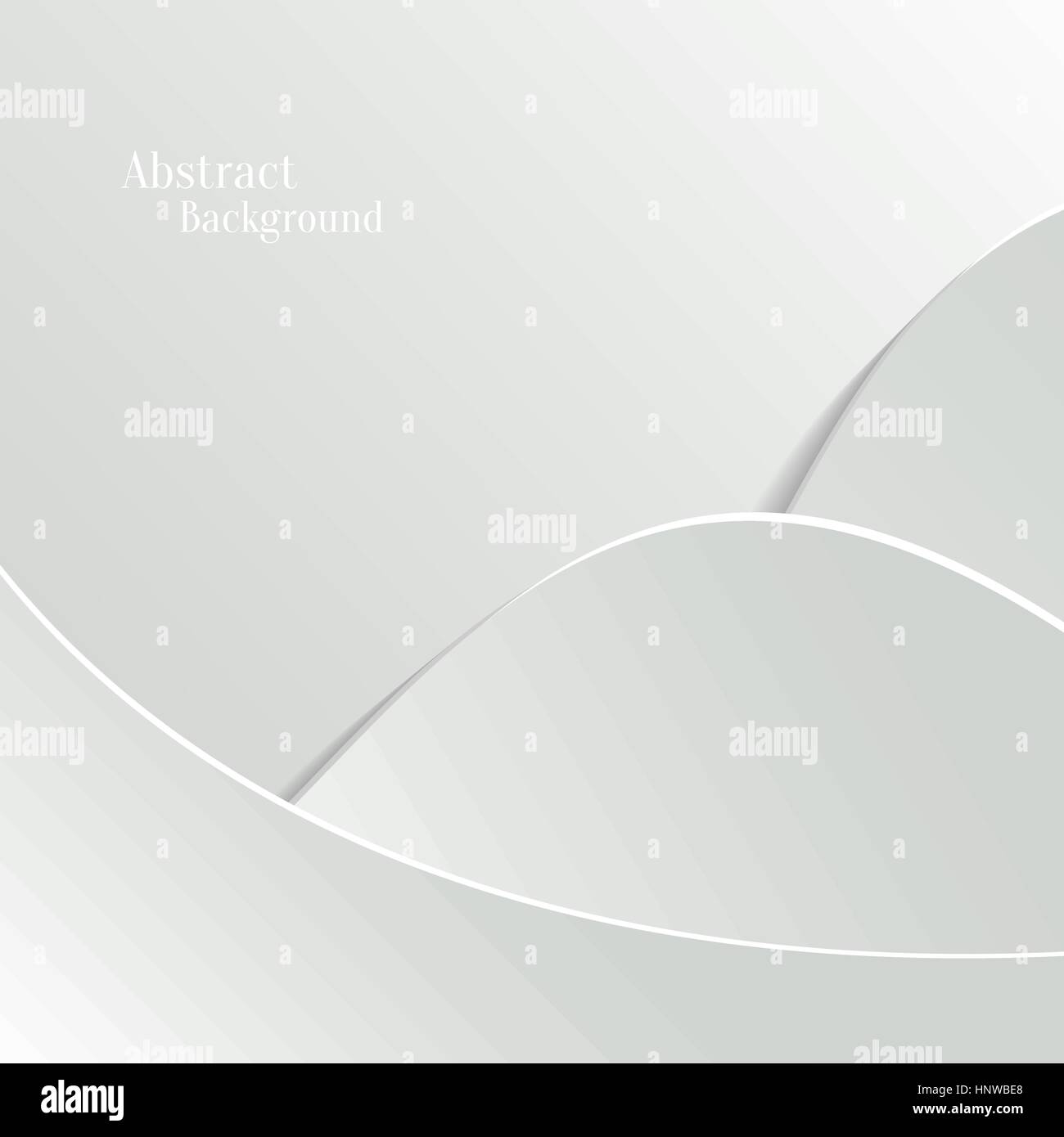 Résumé fond blanc avec des couches de papier de l'onde Illustration de Vecteur