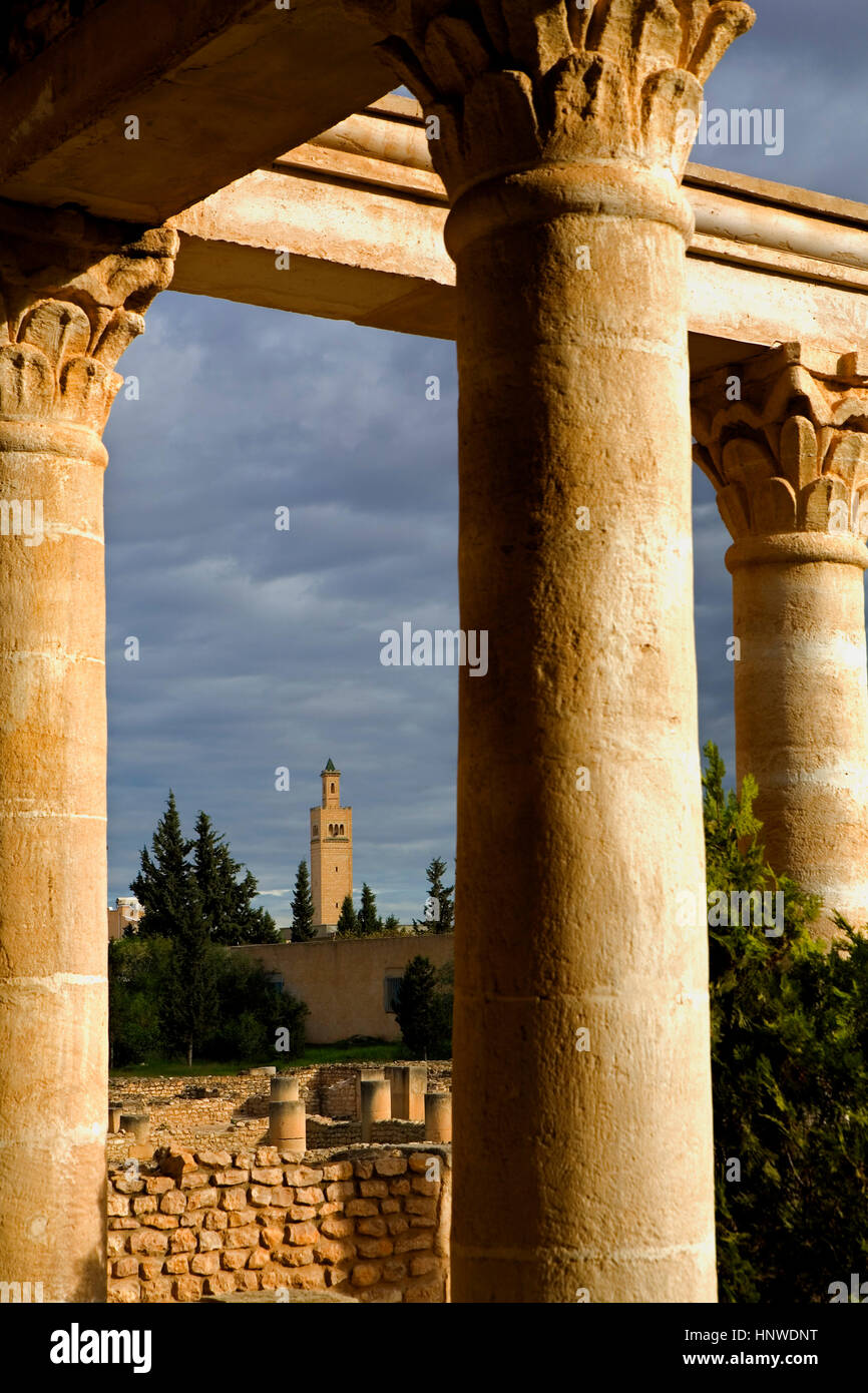 Tunez : El Jem.Archeological Museum.La reconstitution d'une maison romaine Banque D'Images