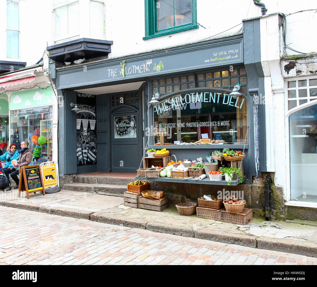 The allotissement Deli, composé Ives, Cornwall, England, UK Banque D'Images