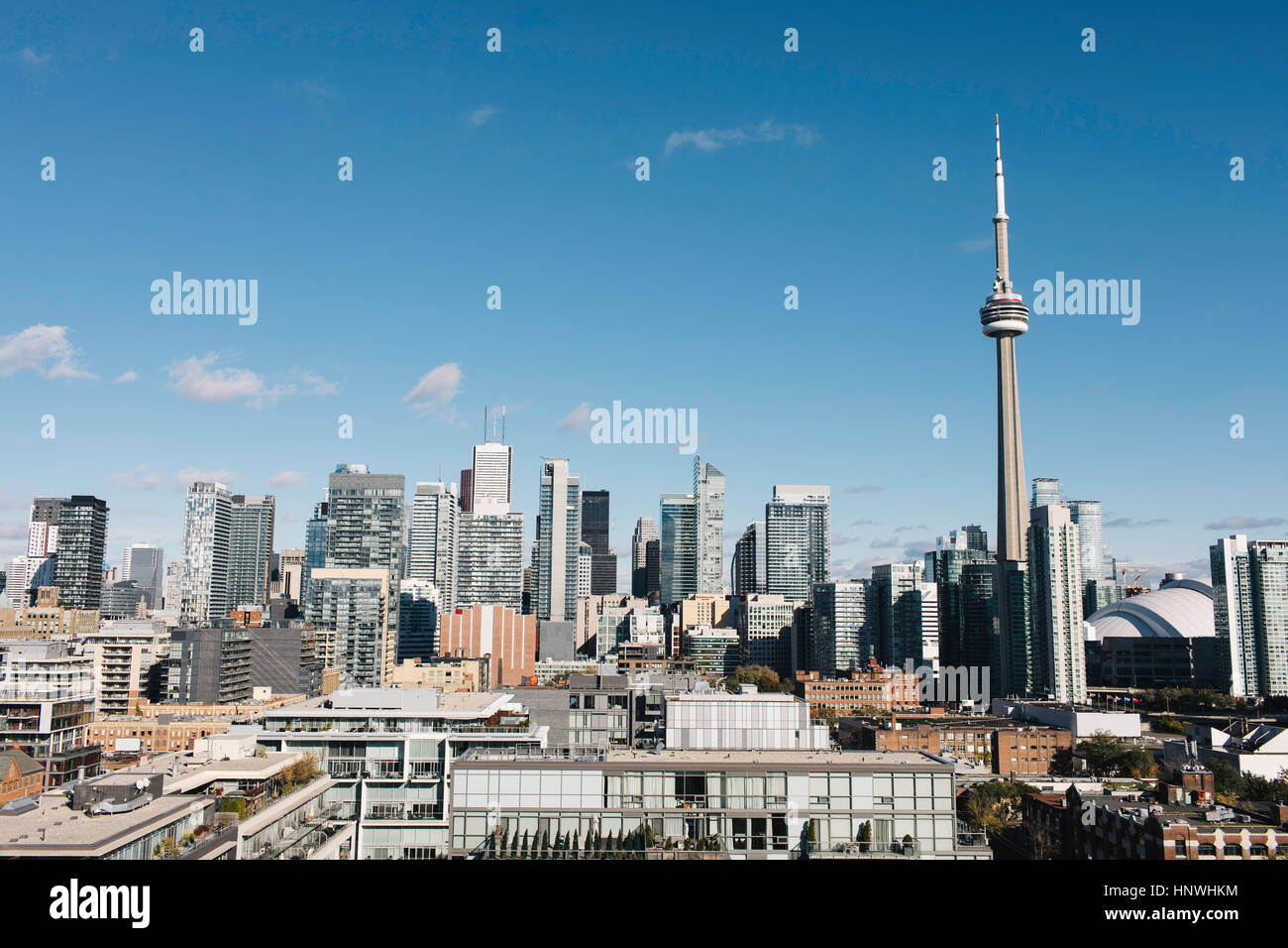 Ville de Toronto avec la CN Tower, Toronto, Ontario, Canada Banque D'Images