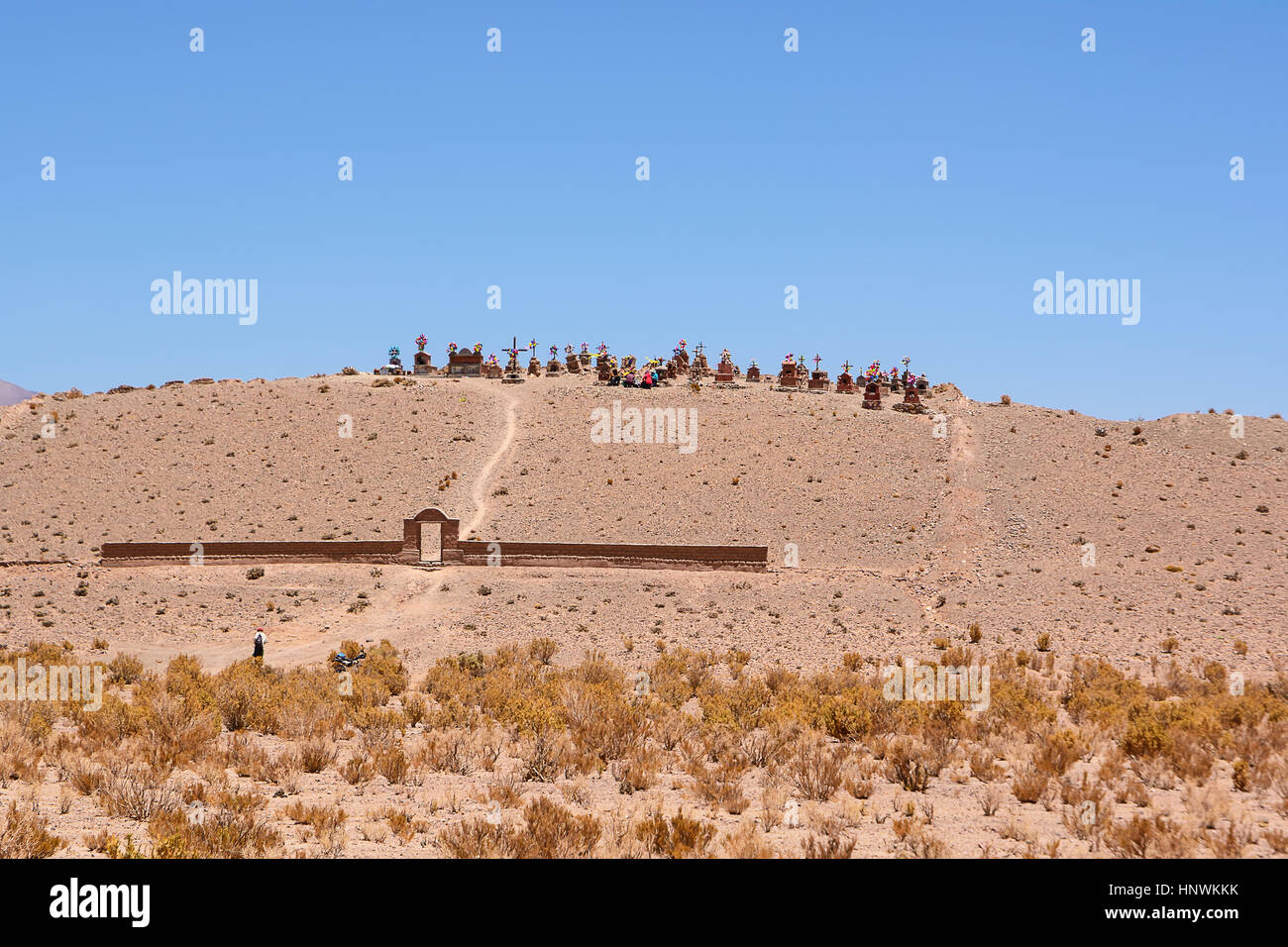 Cimetière dans le désert d'altitude en Argentine Banque D'Images