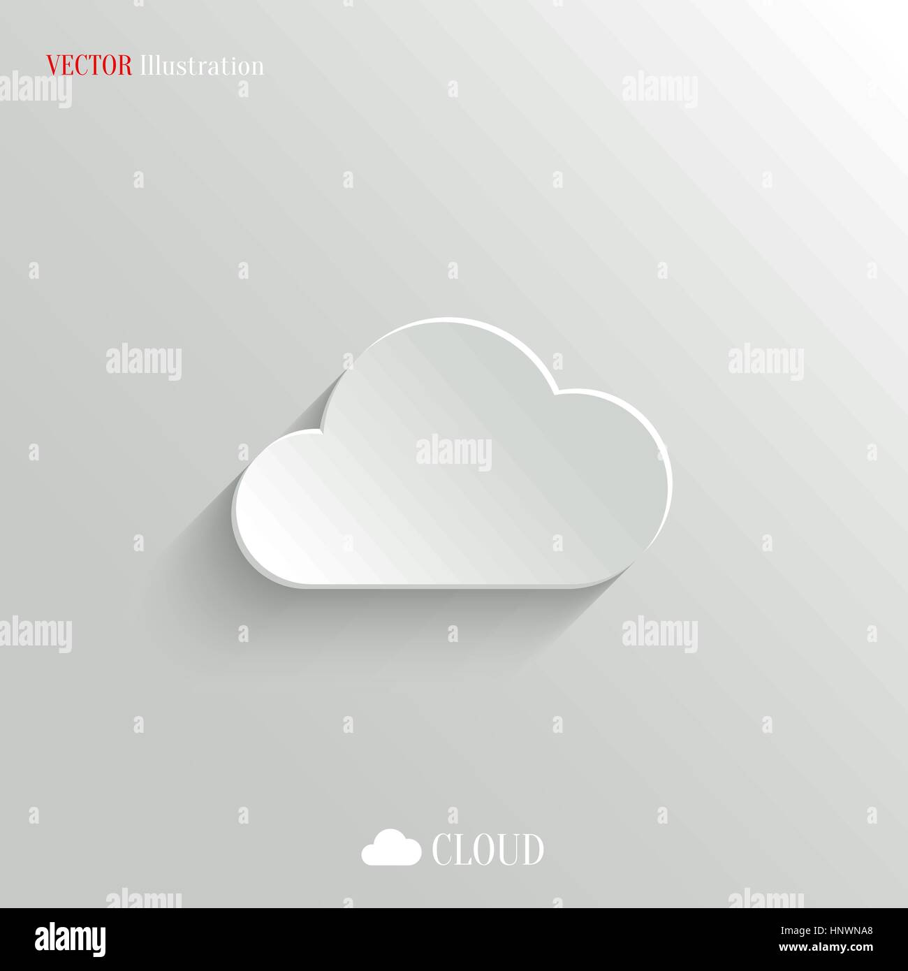 Icône de nuage - vector illustration web, facile à coller n'importe quel arrière-plan Illustration de Vecteur