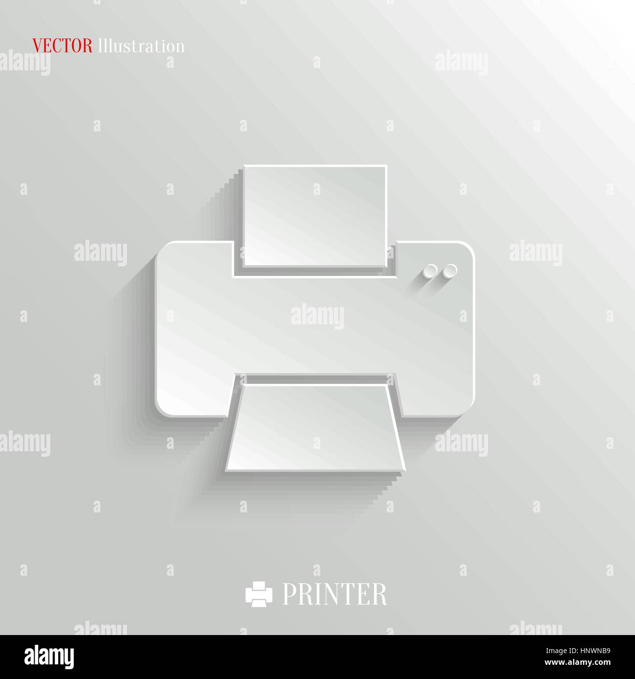 L'icône de l'imprimante - vector illustration web, facile à coller n'importe quel arrière-plan Illustration de Vecteur