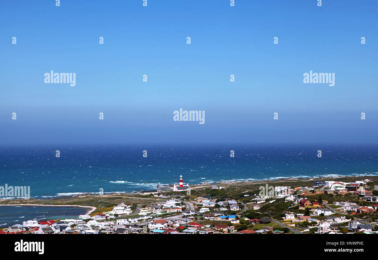Au Cap des aiguilles en Afrique du Sud, le point le plus méridional de l'Afrique Banque D'Images