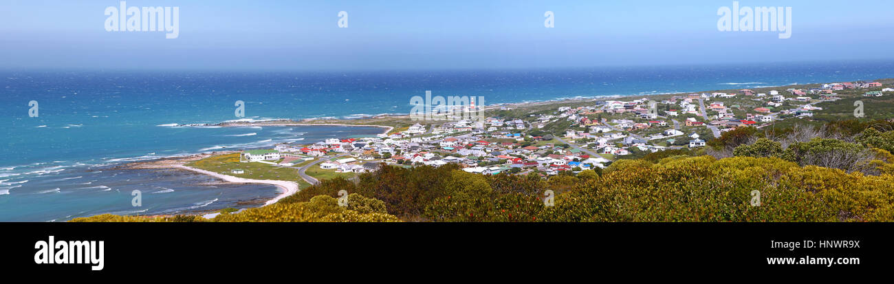 Au Cap des aiguilles en Afrique du Sud, le point le plus méridional de l'Afrique Banque D'Images