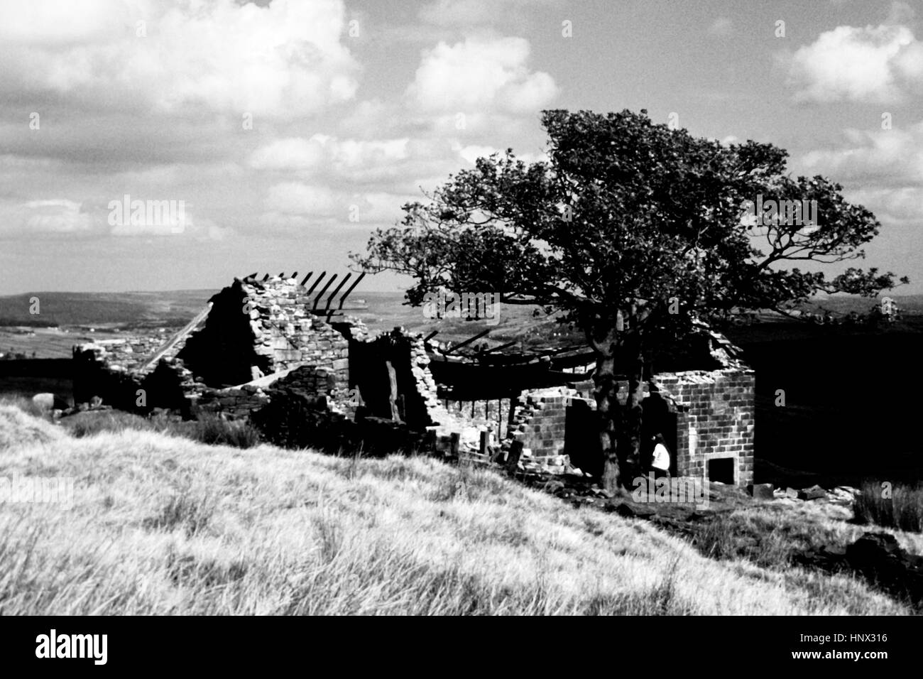 'Top Withens' en 1966, Haworth, Yorkshire, Angleterre Banque D'Images