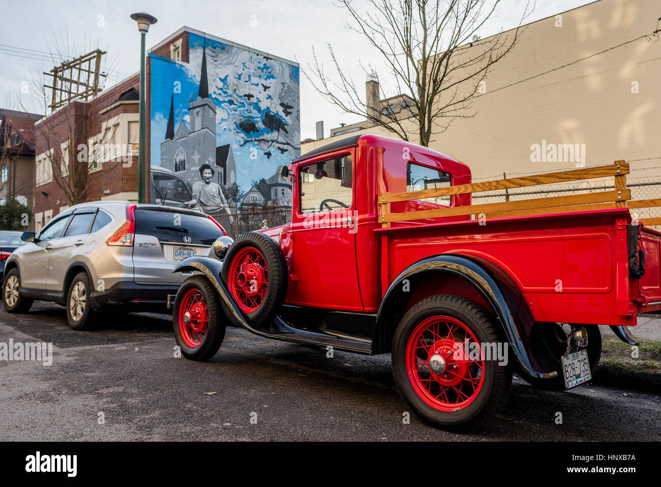 Rouge 1931 restauré un modèle Automobile Ford Banque D'Images