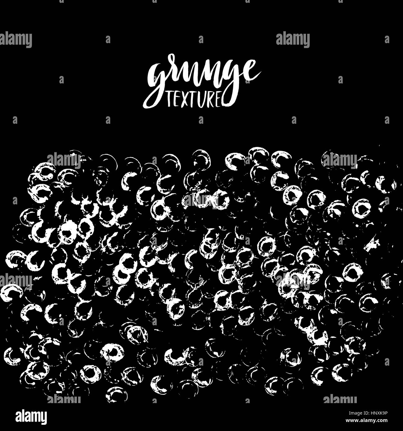 Points ronde stamp Châssis à vide de l'espace pour votre texte. Forme du cercle. Texture Grunge Illustration de Vecteur