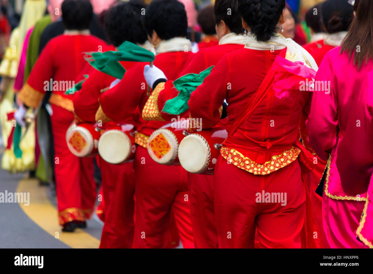Le Nouvel An chinois est célébré avec beaucoup d'événements et spectacles Banque D'Images