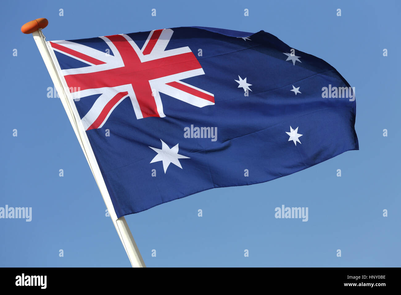 Drapeau australien au vent Banque D'Images