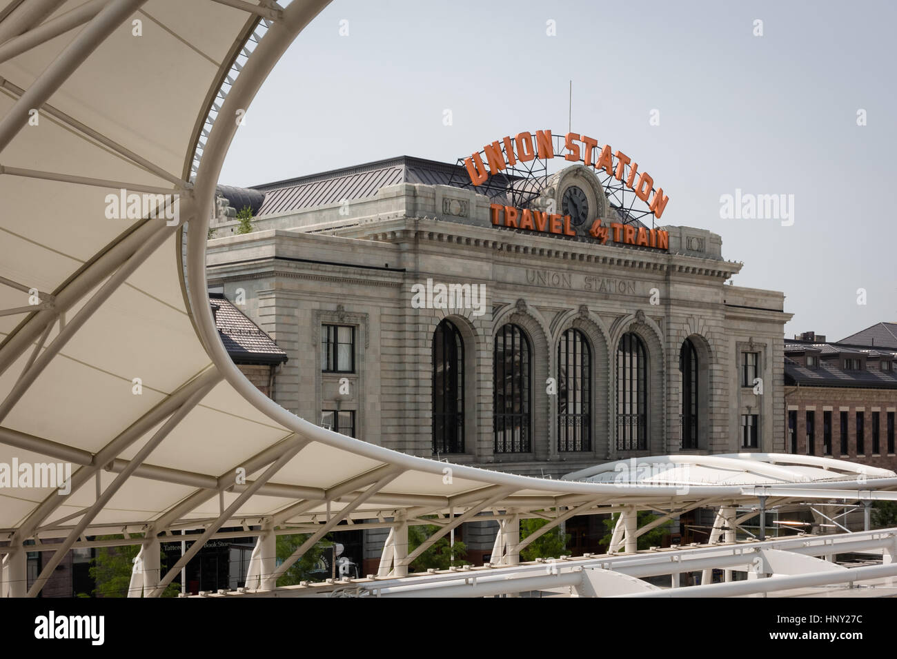 Denver, Colorado, USA-Juin 11, 2016. Rénové la gare Union au centre-ville de Denver, Colorado. Banque D'Images