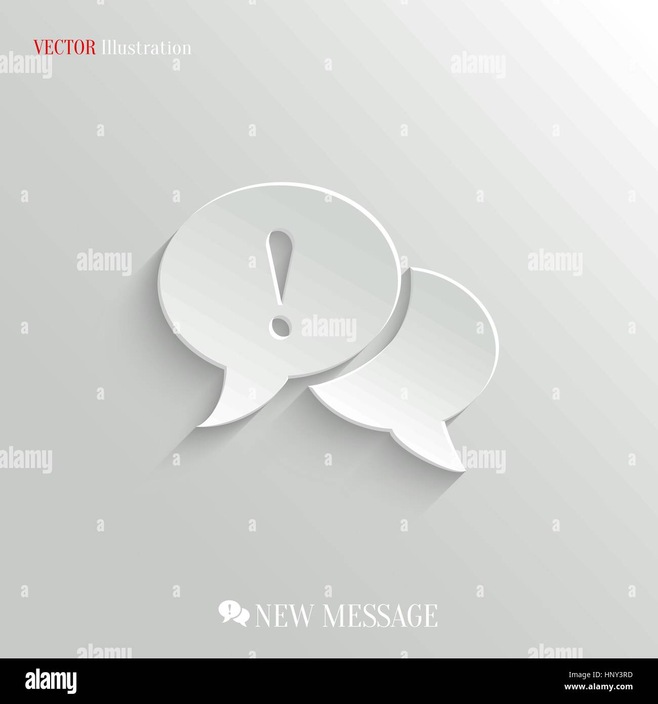 Bulle attention icône - vector illustration web, facile à coller n'importe quel arrière-plan Illustration de Vecteur