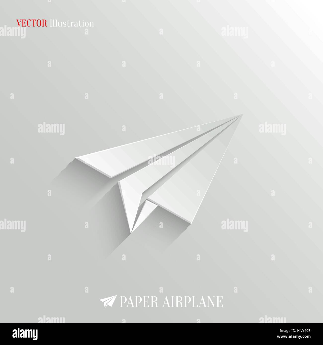 Avion en papier icône - vector background web, eps10 Illustration de Vecteur