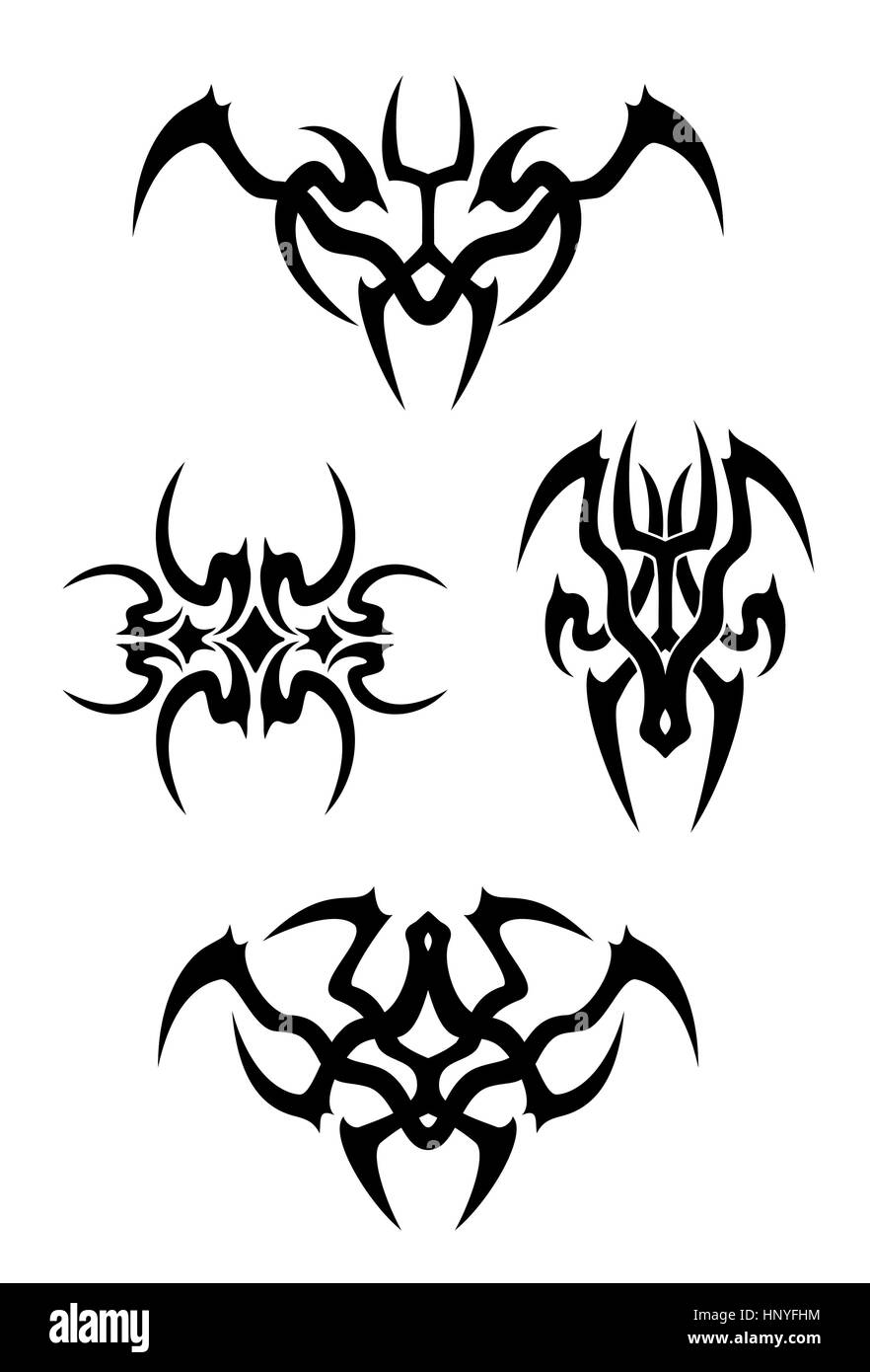 Jeu de tatouage tribal Banque D'Images