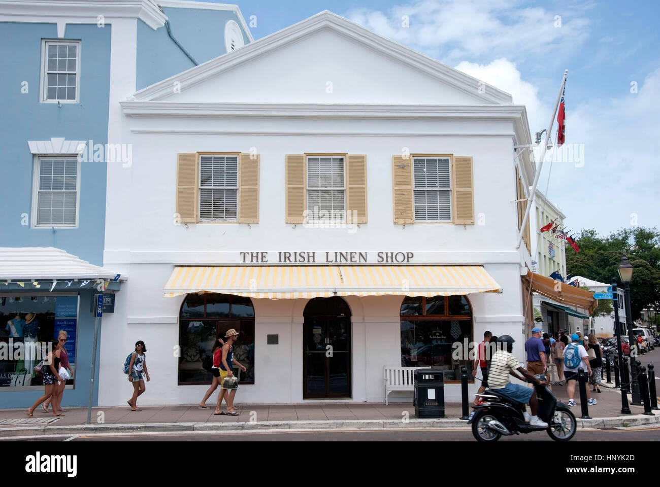La boutique de lin irlandais, rue Front Hamilton Bermudes Banque D'Images