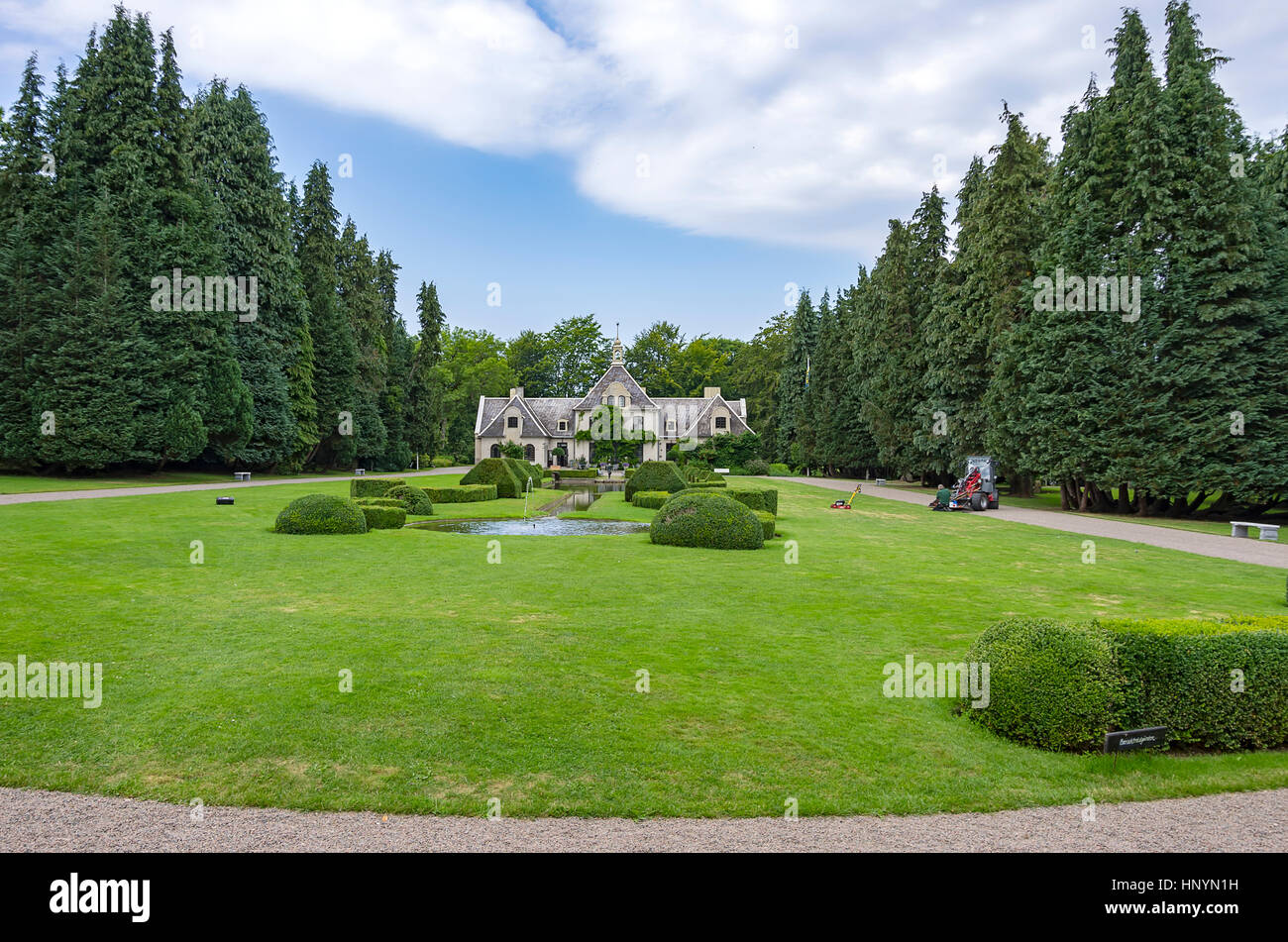 L'aménagement paysager et de Manor House Gardens (Norrvikens trädgårdar Norrviken) à Bastad, Skane County, en Suède. Banque D'Images