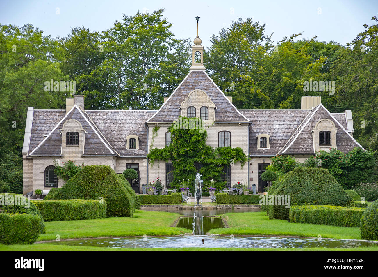 L'aménagement paysager et de Manor House Gardens (Norrvikens trädgårdar Norrviken) à Bastad, Skane County, en Suède. Banque D'Images