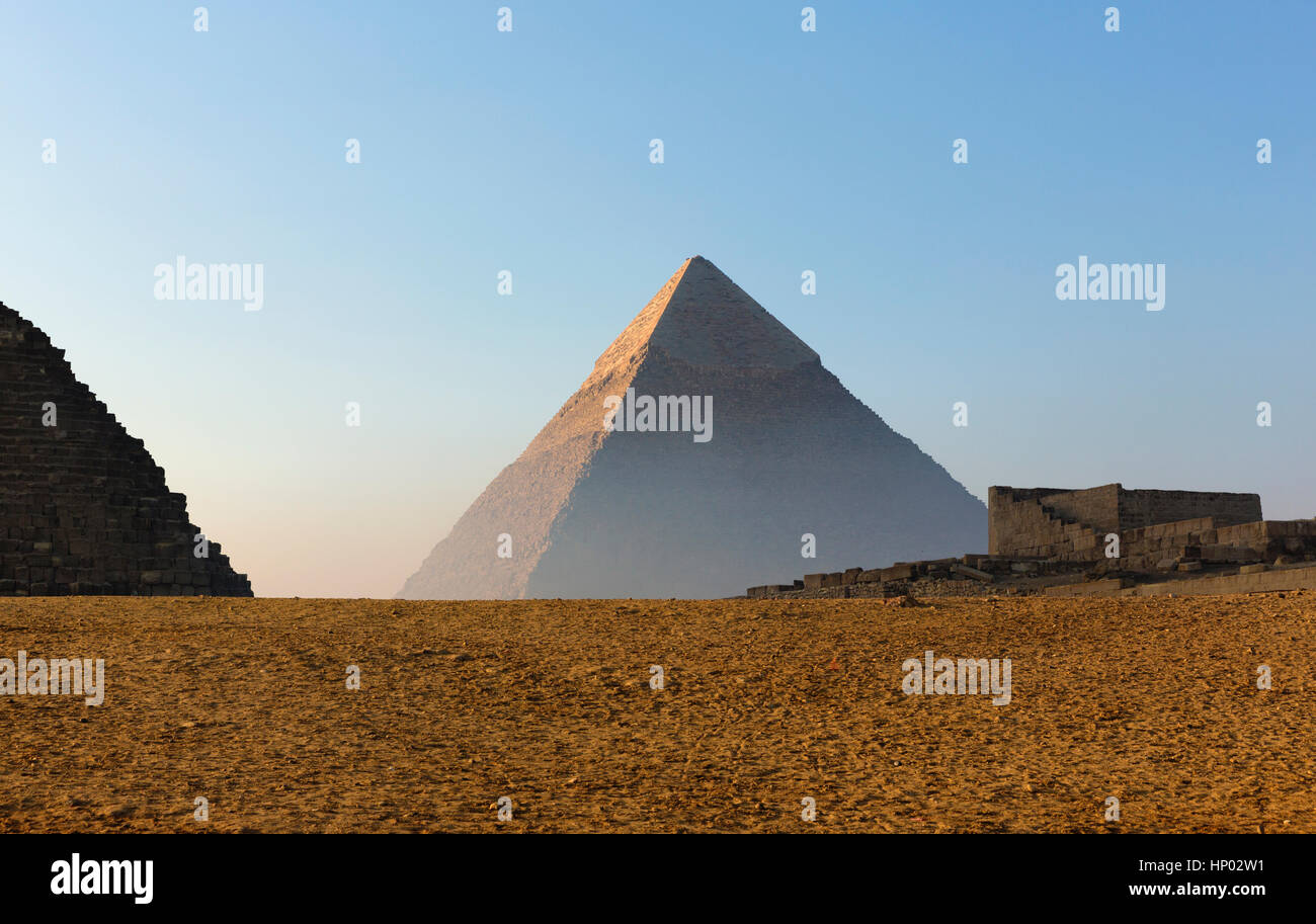 Stock Photo - Gza pyramides, Le Caire, Egypte Banque D'Images