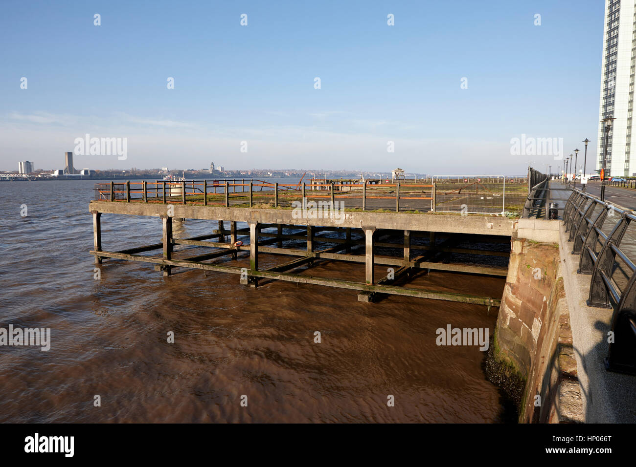 Ancienne jetée princes ancien embarcadère bovins liverpool docks uk Banque D'Images