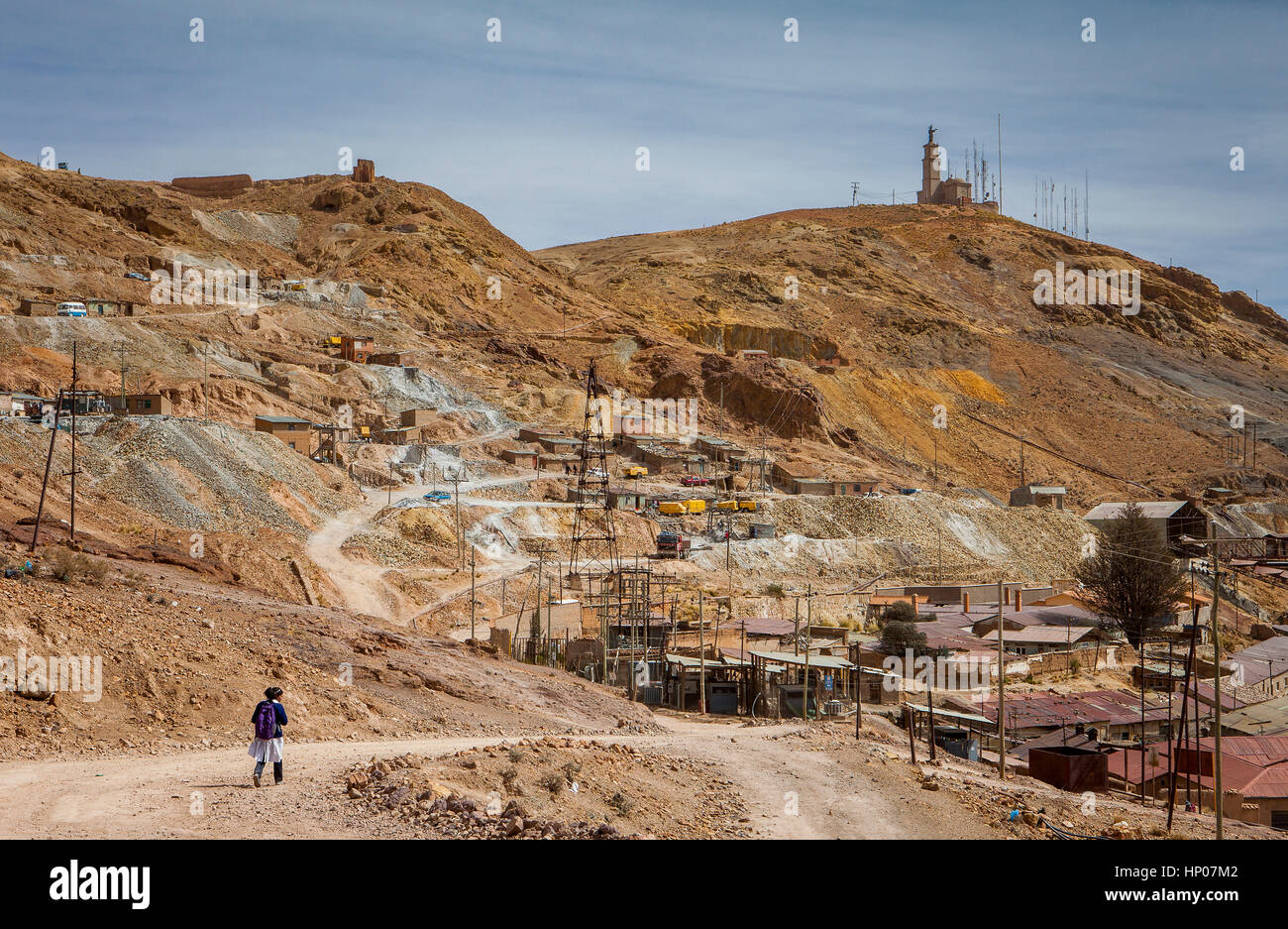 Scène dans la section Pailaviri, à droite et vers le bas, la mine Pailaviri, Cerro Rico Potosi, Bolivie Banque D'Images