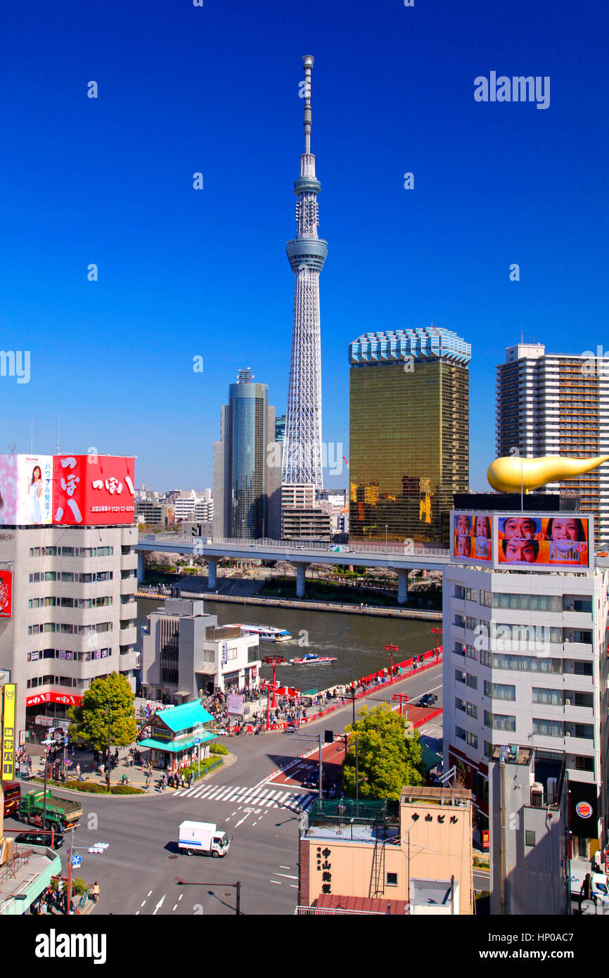 Vue à partir de la Tokyo Skytree Asakusa Tokyo Japon Banque D'Images