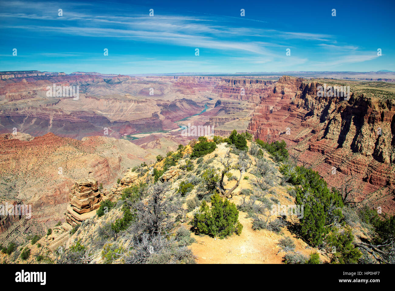 Beau paysage de Grand Canyon de Desert View Point Banque D'Images
