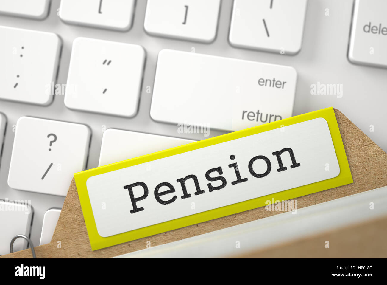 Carte d'index avec pension. 3D. Banque D'Images