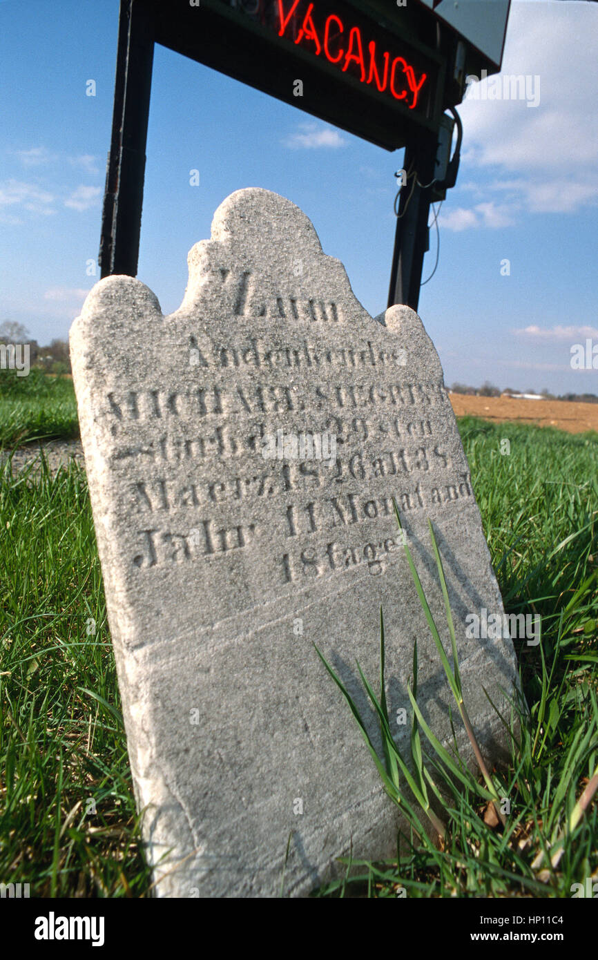 Grave yard, cimetière avec aucun signe d'inoccupation/. Banque D'Images