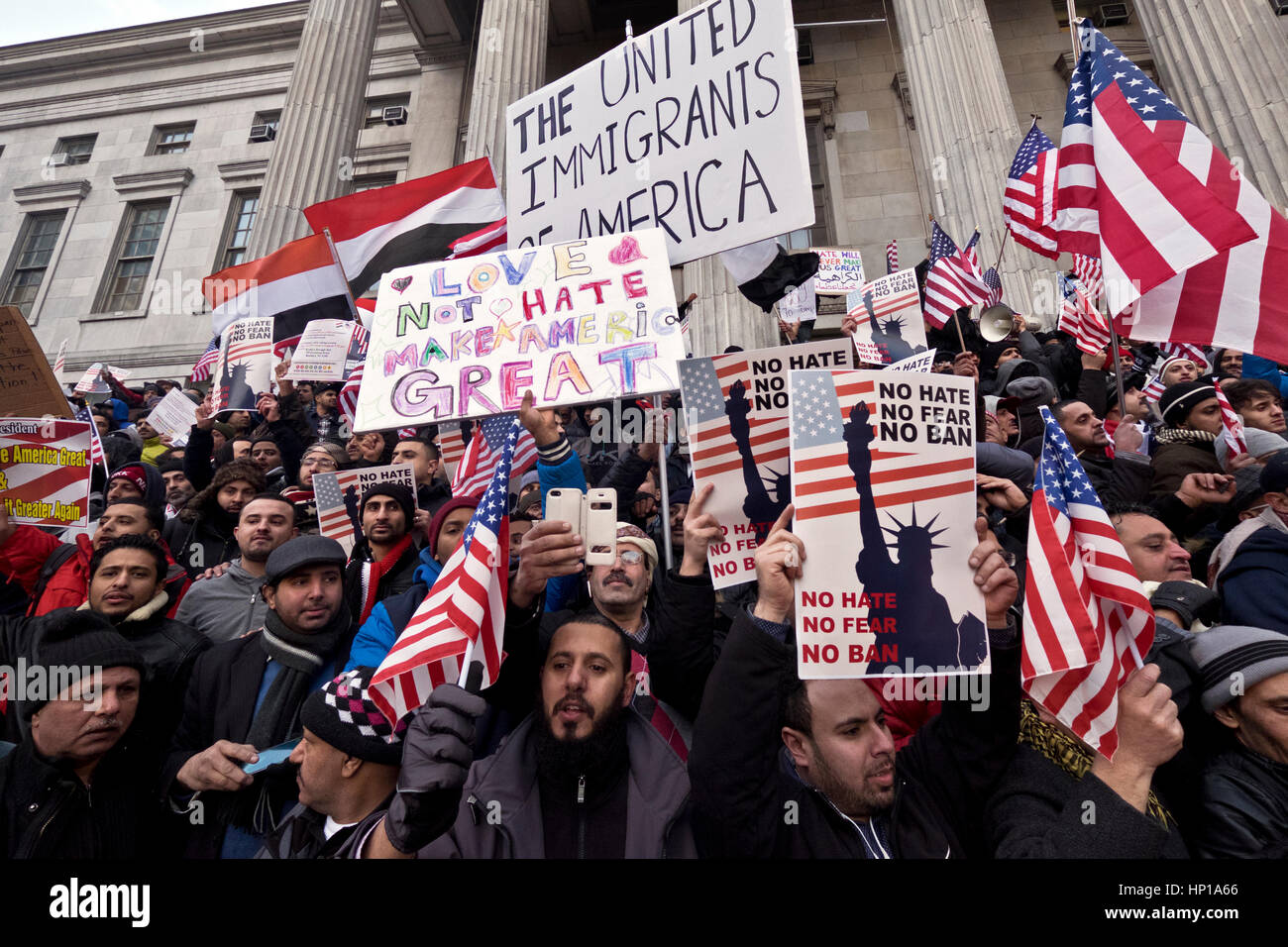 Plus de 1 000 épiceries yéménites et des bodegas de la ville de New York fermé en protestation à Donald Trumps restrictions à l'immigration en provenance du Yémen un Banque D'Images