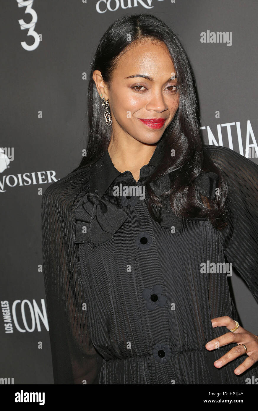 Los Angeles, USA. 16 Février, 2017. Zoe Saldana. Los Angeles célèbre confidentiel numéro d'hiver avec couvercle star Zoe Saldana tenue au 3033 Wilshire. Credit : AdMedia/ZUMA/Alamy Fil Live News Banque D'Images