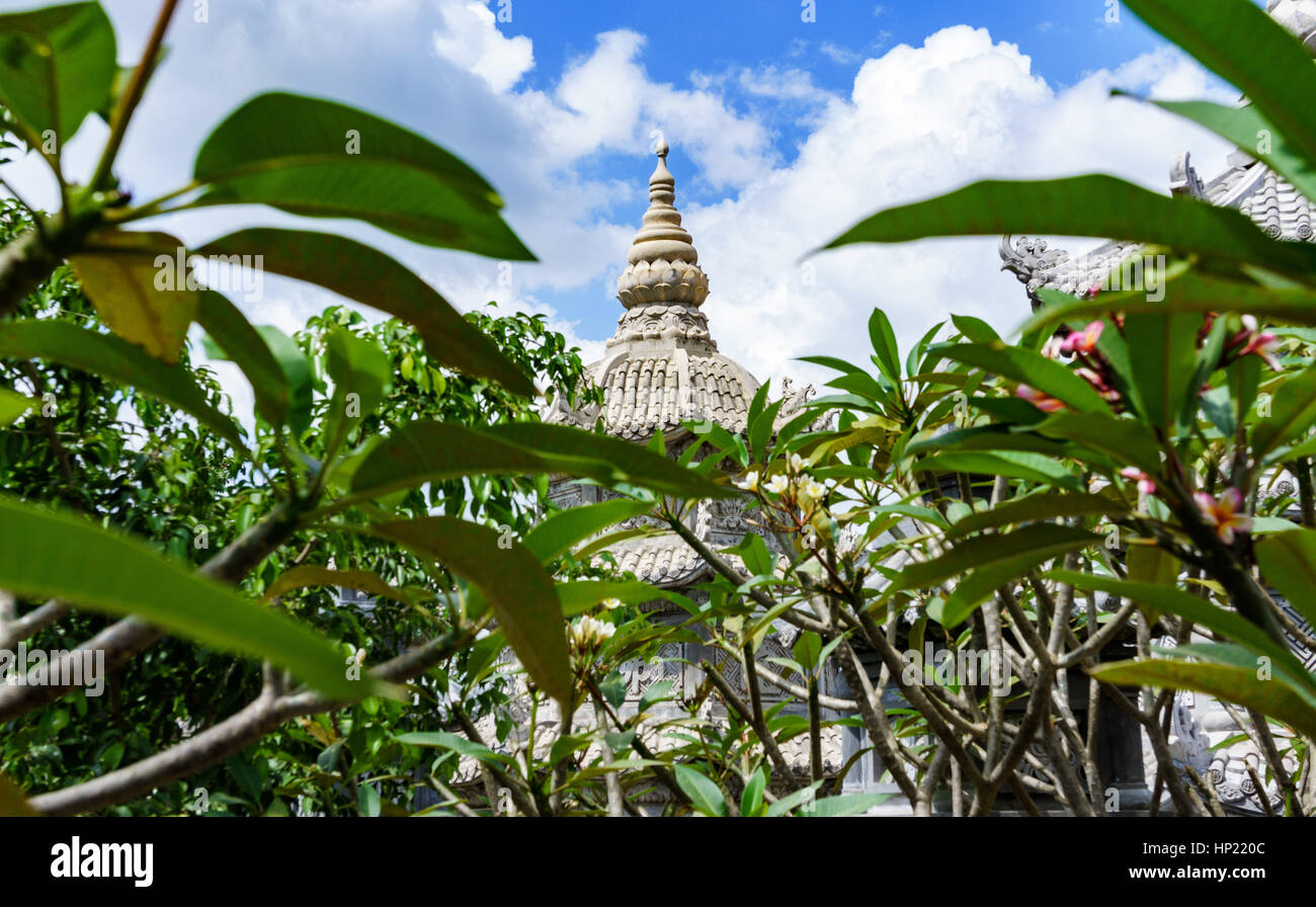 Uddhist dynasties antiques de cimetière au Vietnam. toit de la tombe. Banque D'Images