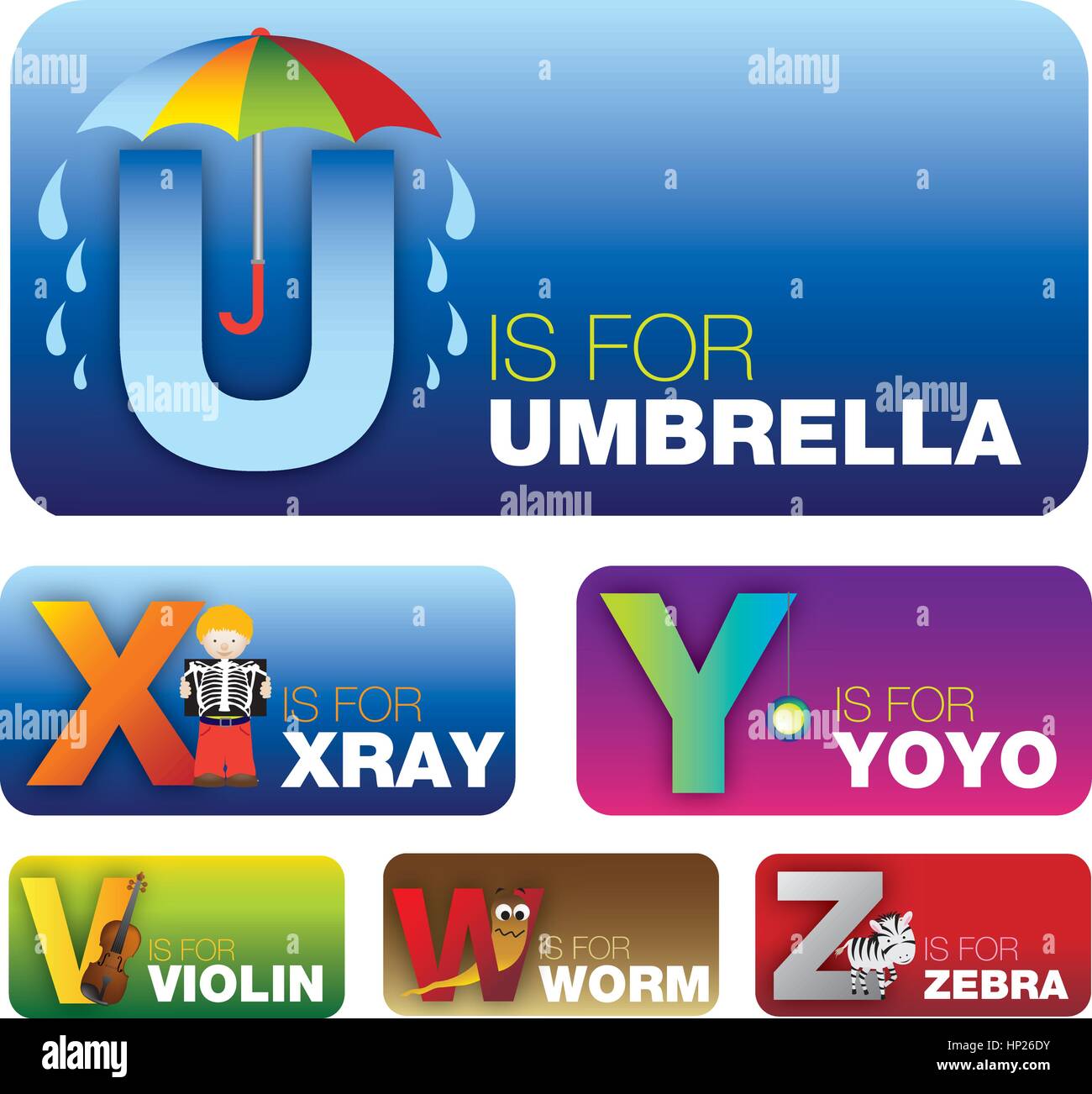 Cartes de l'éducation avec l'alphabet anglais visant à l'école pré ou pré k étudiants ou enfants Illustration de Vecteur