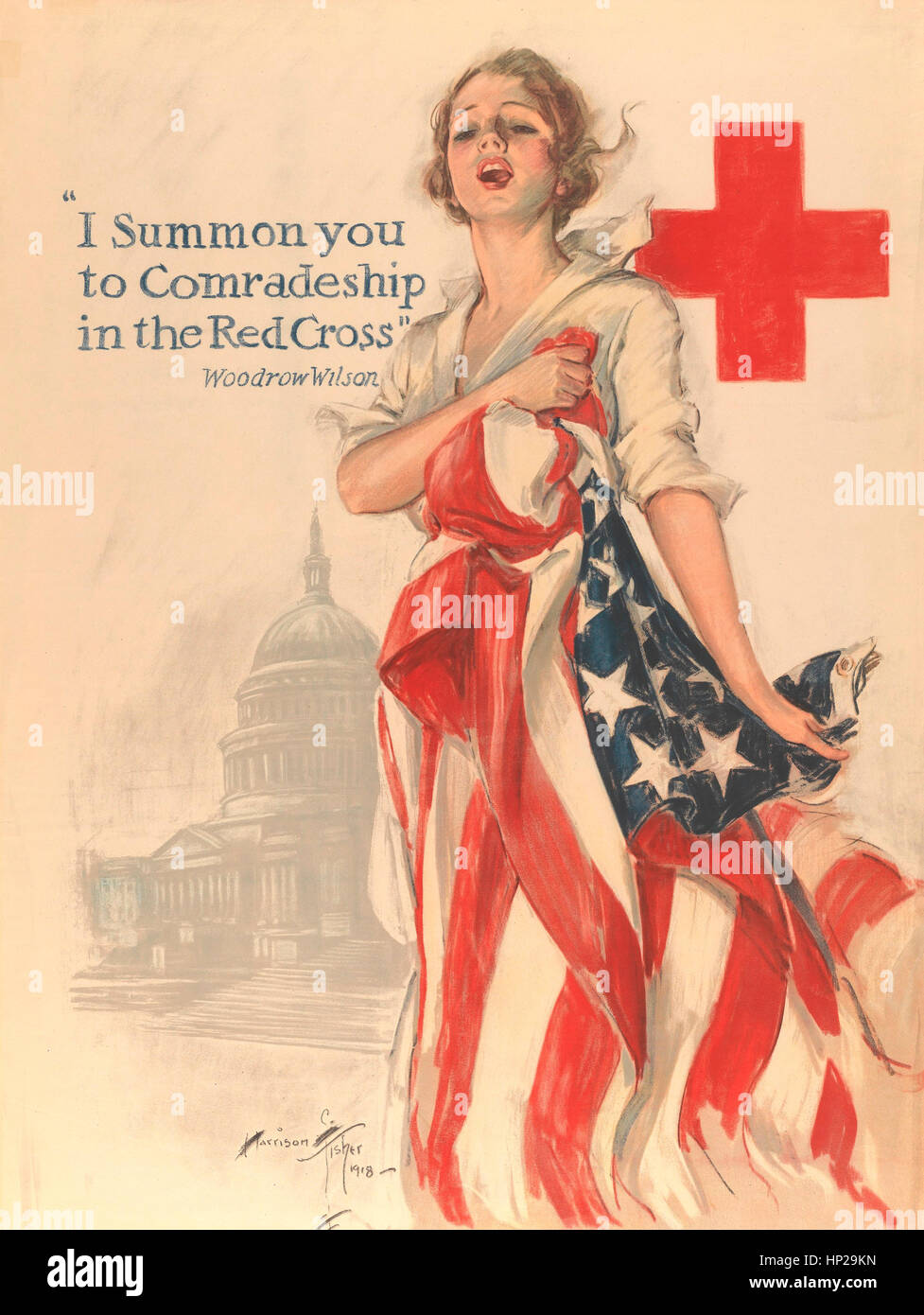 "J'invoque pour vous dans la camaraderie Croix-rouge" par Harrison Fisher (American, Brooklyn, New York 1877 - 1934 New York) (le Metropolitan Museum of Art) Banque D'Images