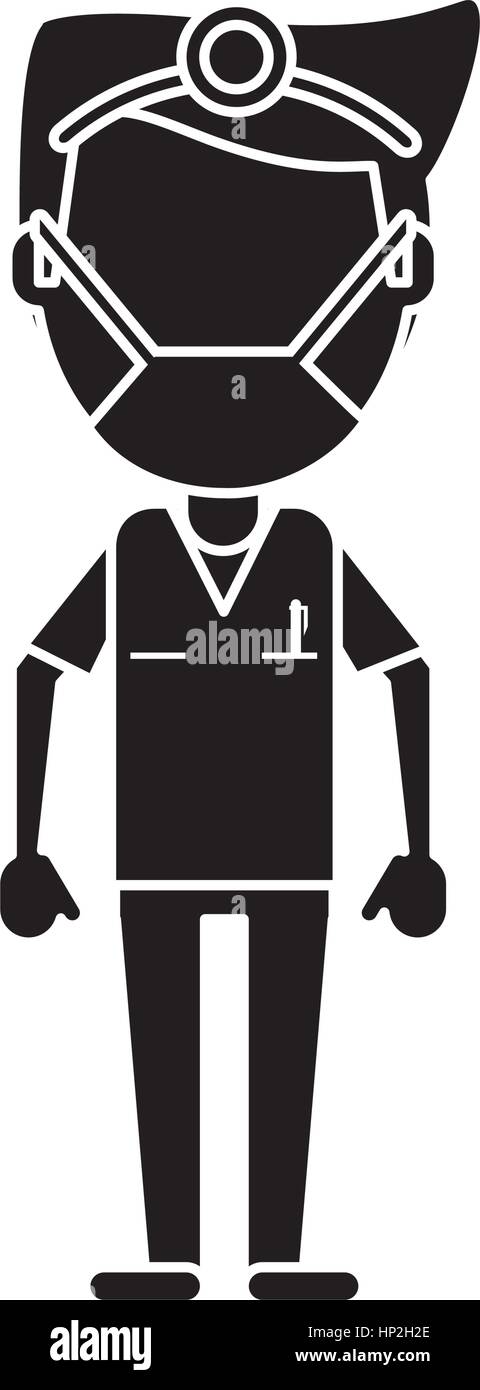 Médecin spécialiste médical masque vectoriel EPS 10 illustration pictogramme Illustration de Vecteur