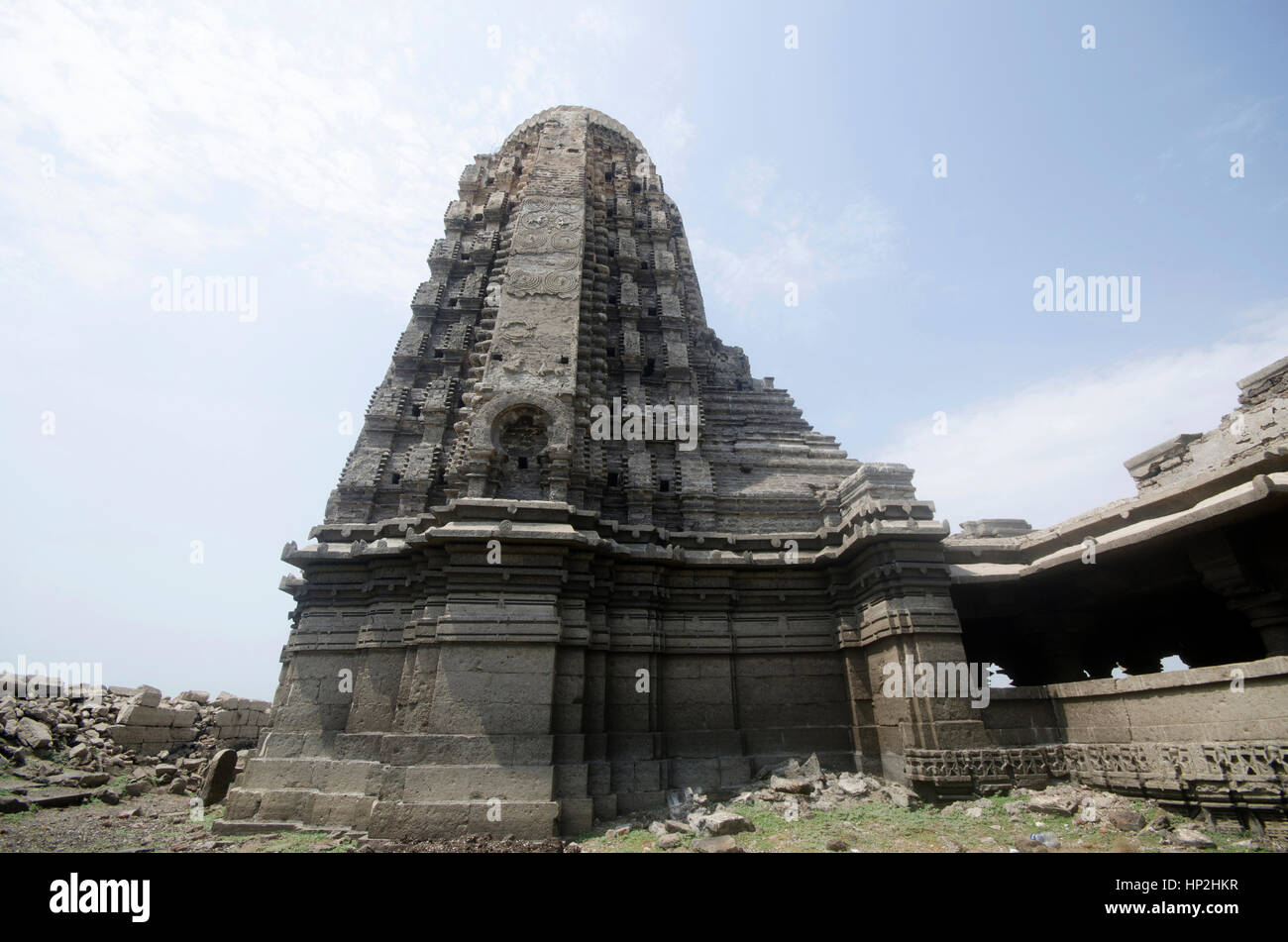 Palasdeo Ujani Temple, près de barrage, Maharashtra, Inde Banque D'Images