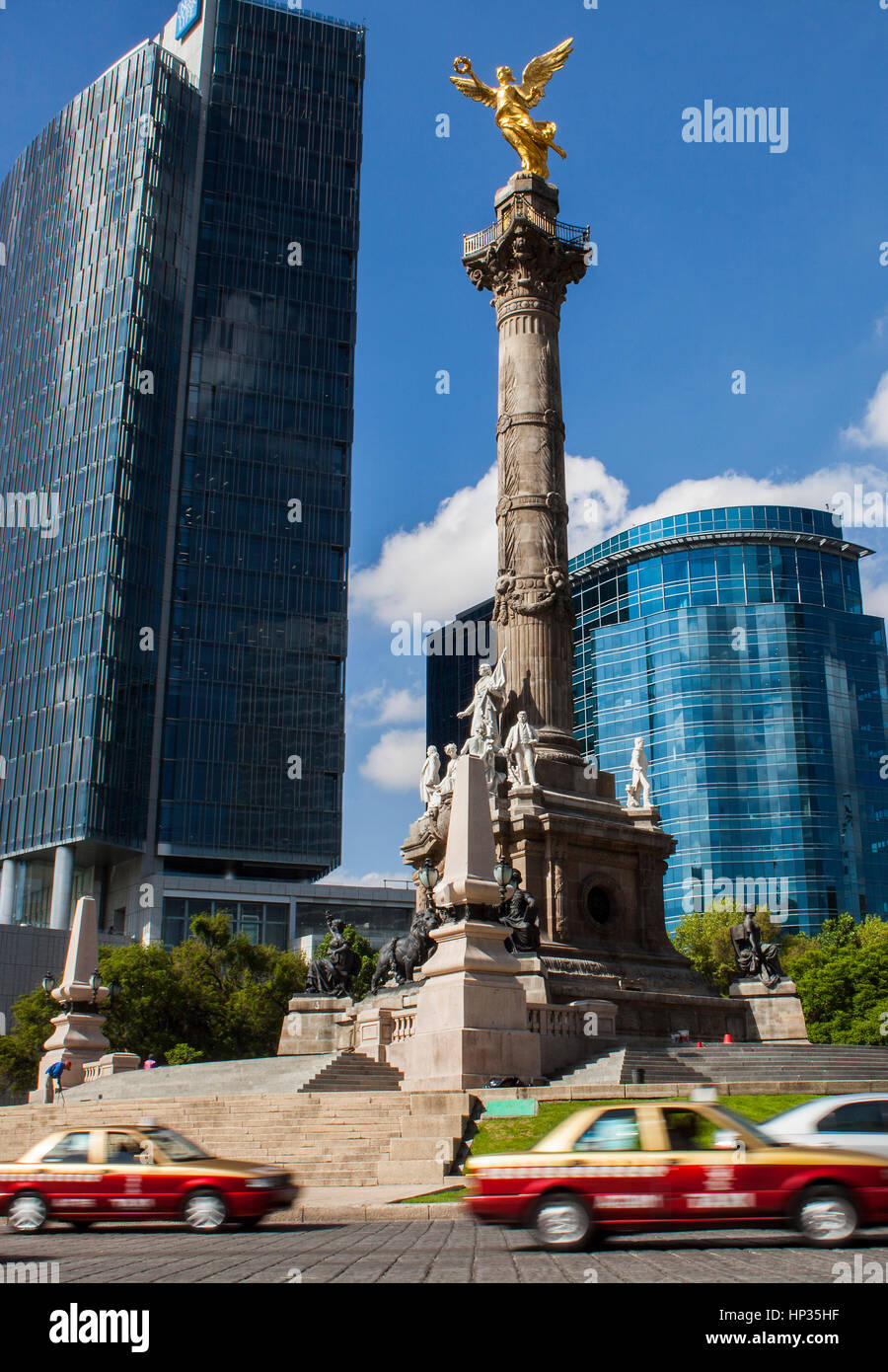 Monument, Golden angel, l'Avenue Reforma, Mexico, Mexique Banque D'Images