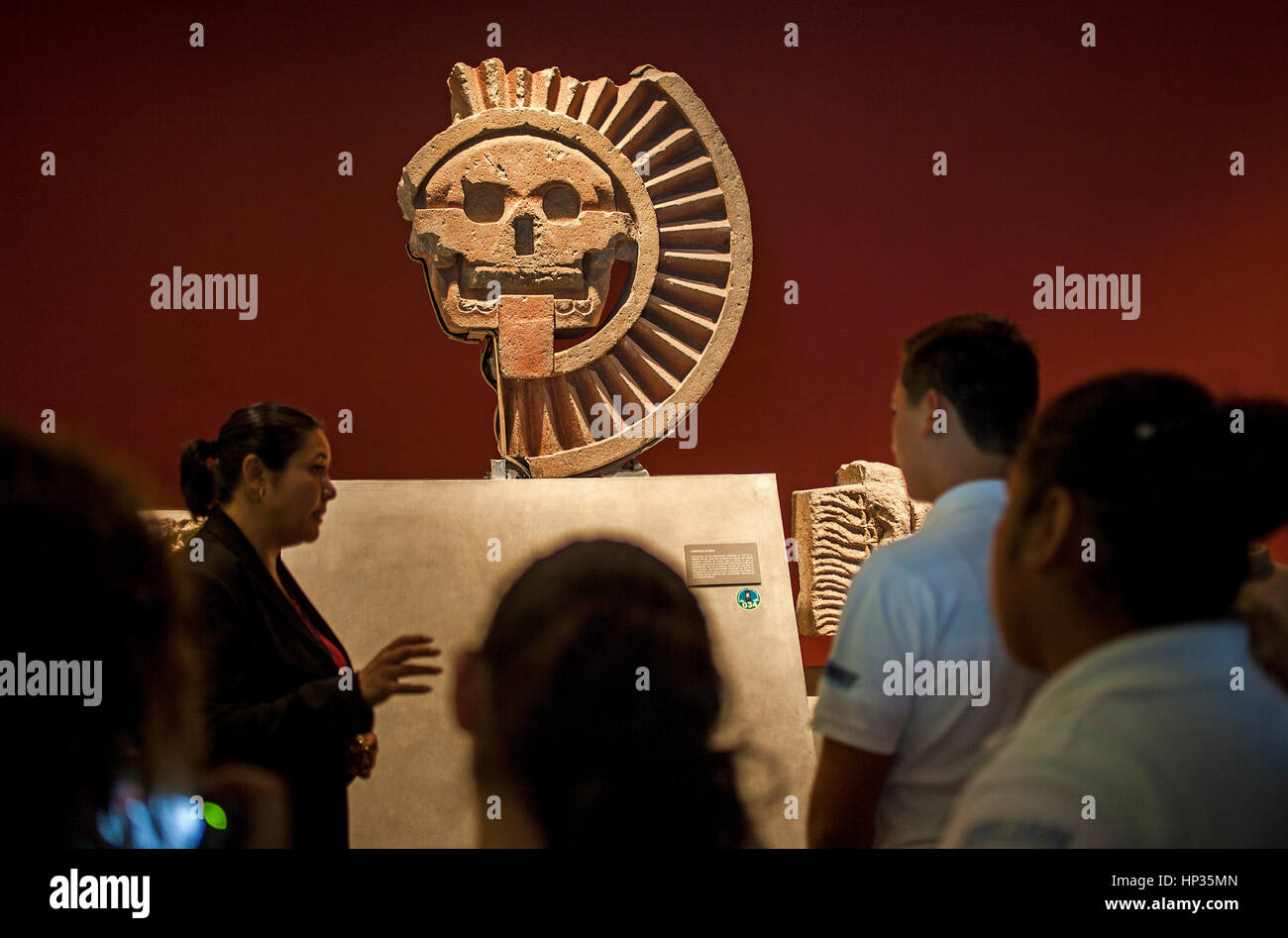 Complexe de mort, Musée National d'anthropologie. La ville de Mexico. Le Mexique Banque D'Images