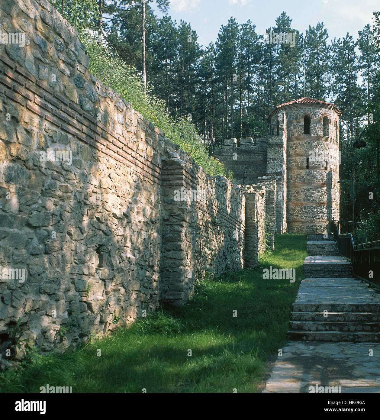 Réserve nationale d'architecture et d'archéologie 'Pautalia, Velbuzhd, Kyustendil', Acropolis, Bulgarie Banque D'Images