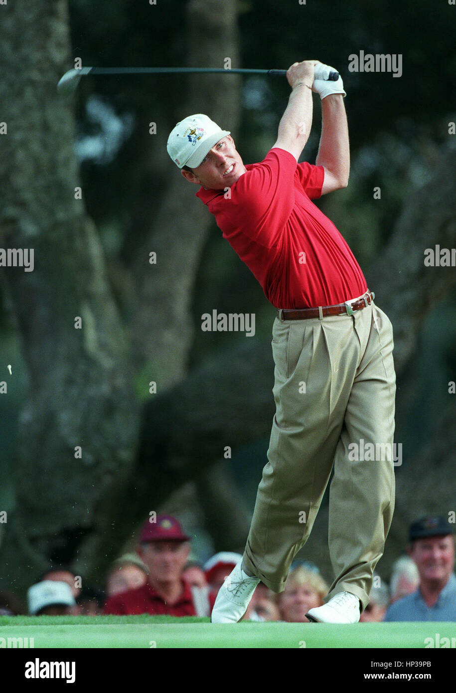 JUSTIN LEONARD RYDER CUP VALDERRAMA EN ESPAGNE 28 Septembre 1997 Banque D'Images