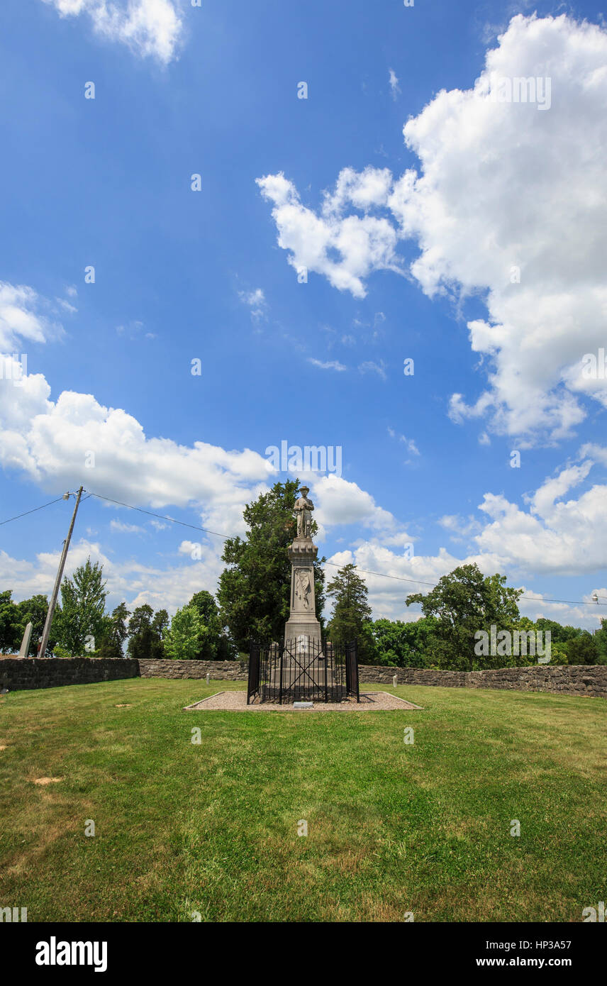 Charnier en l'honneur des soldats confédérés à Perryfield Battlefield State Historic Site Banque D'Images