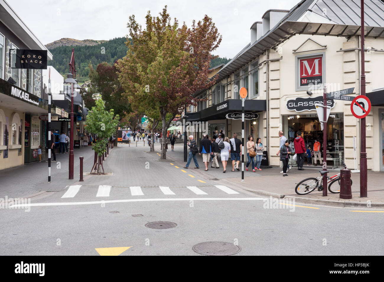 Centre ville de Queenstown, région de l'Otago, île du Sud, Nouvelle-Zélande. Banque D'Images