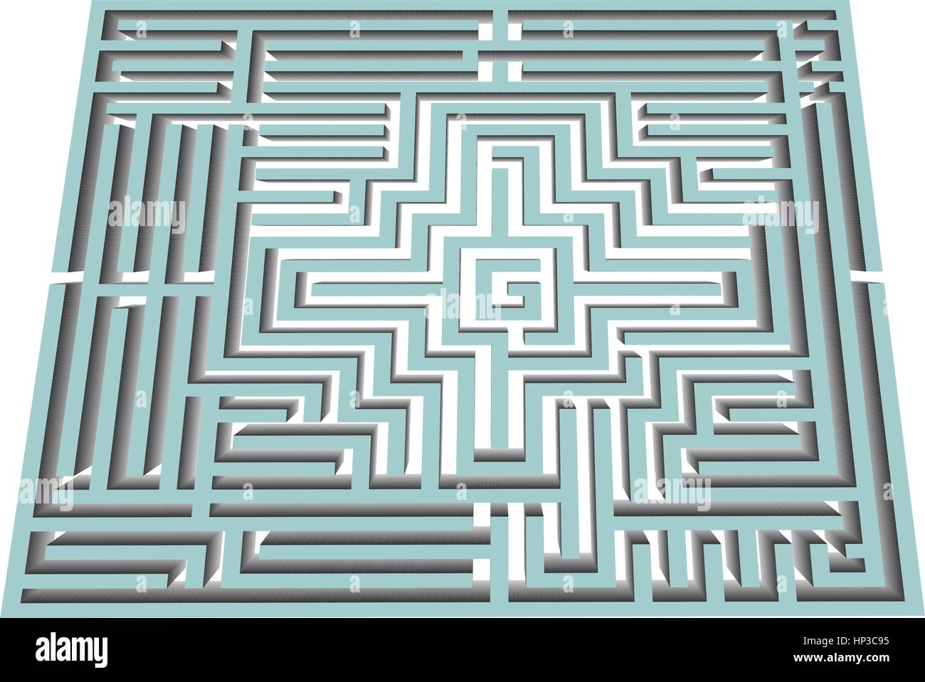 Vector illustration noir et blanc d'un labyrinthe et du labyrinthe Illustration de Vecteur