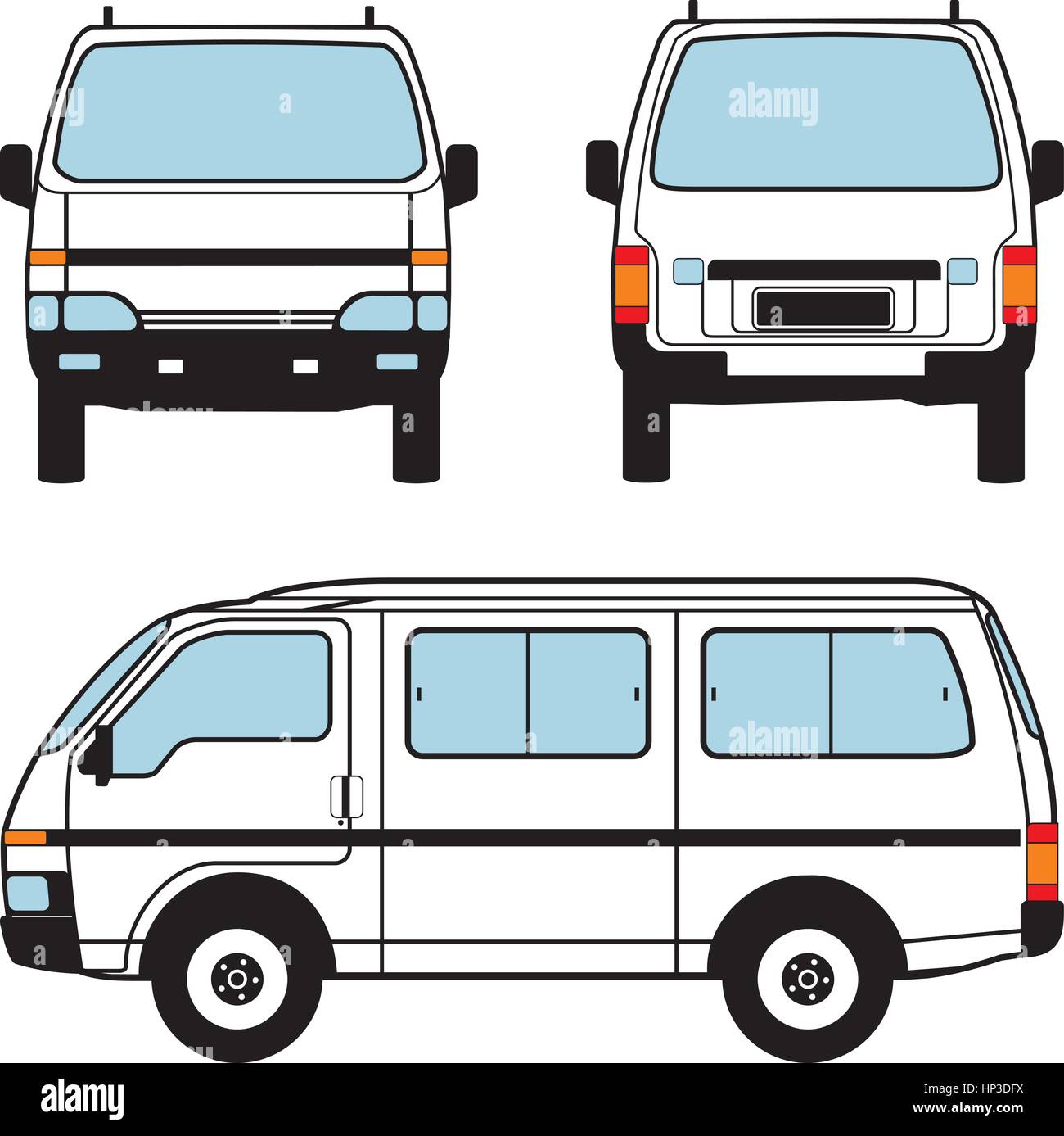 Location de minibus, Formes vectorielles Illustration de Vecteur