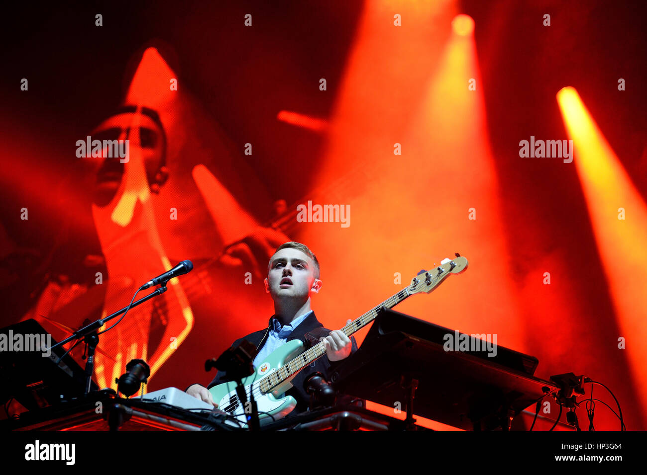 Barcelone - Mai 29 : Divulgation (duo de musique électronique anglais) performance à Heineken Primavera Sound Festival 2014 (PS14). Banque D'Images