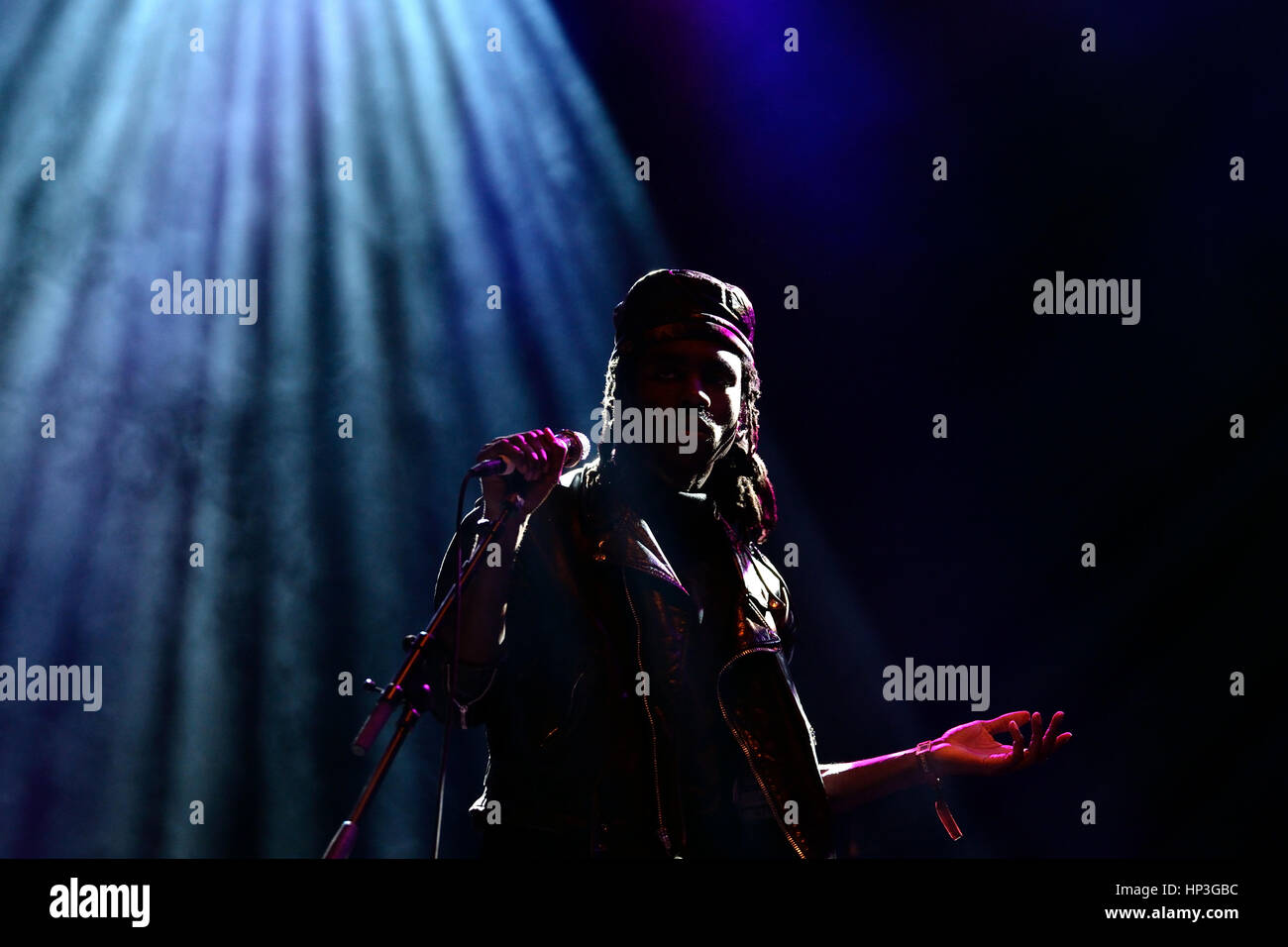 BARCELONA - 30 MAI : Devonte Hynes Dev, également connu sous le nom d'Orange Sanguine et anciennement Lightspeed Champion, effectue par Heineken Primavera Sound Festival 2014 Banque D'Images
