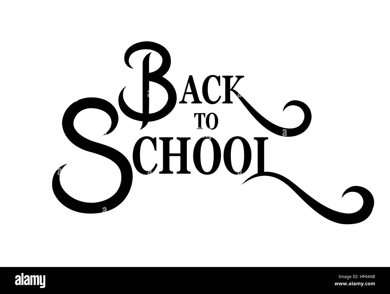 Lettrage à la main Retour à l'école. Fond vecteur typographiques. Calligraphie faite à la main. Facile à coller n'importe quel arrière-plan Illustration de Vecteur