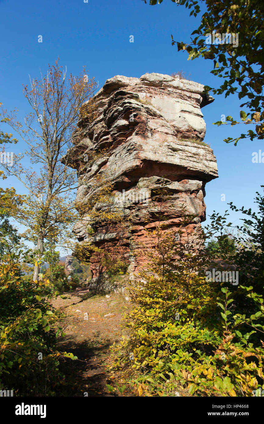 Burg Anebos (Palatinat, Allemagne) à l'automne Banque D'Images