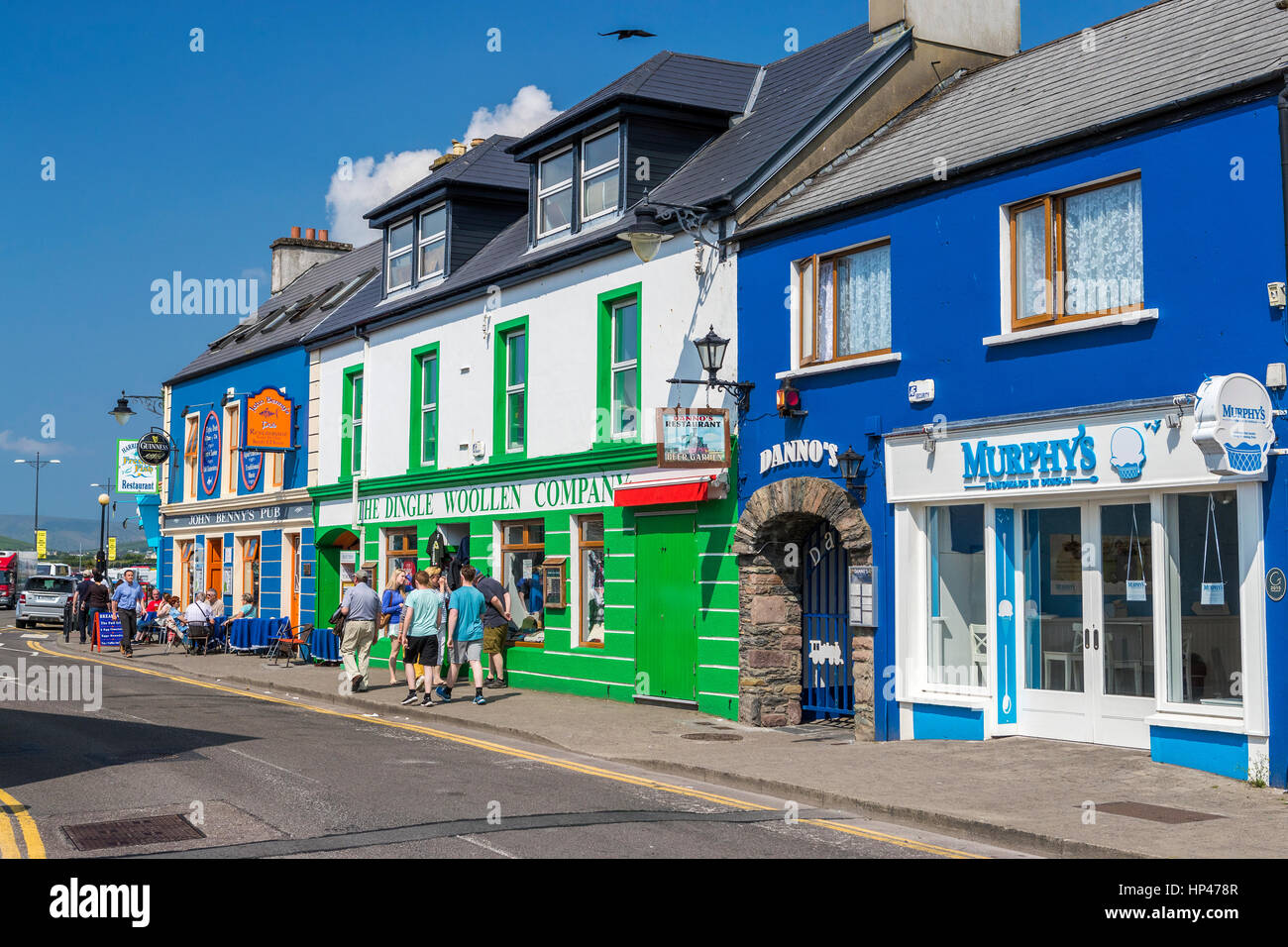 Quay Street à Dingle, péninsule de Dingle, comté de Kerry, Irlande, Europe Banque D'Images